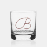 Modern Personalised Monogram Cocktail Drinkware Whiskey Glass<br><div class="desc">This simple and modern whisky glass is the perfect personalised birthday or Father's Day gift for the men in your life. You can also customise and give as event favours. Purchase together with our Mini Cocktail Kit Favour Recipe Card Old Fashioned and colour coordinated Round Favour Tag for the ultimate...</div>