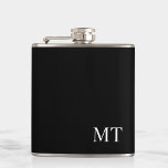 Modern Personalised Monogram Hip Flask<br><div class="desc">Modern Personalised Monogram Gifts
featuring personalised monogram in classic serif font style.

Perfect as father's day gifts for dad,  wedding/party favours,  best man and groomsmen gifts and more.</div>