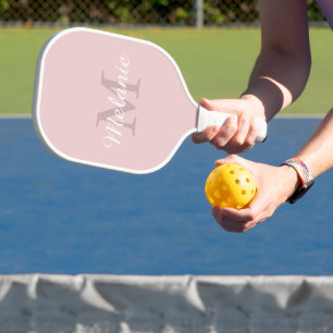 Modern Personalised Monogram Script Pickleball Paddle