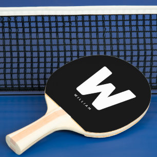 Modern Personalised Monogrammed Table Tennis Ping Pong Paddle