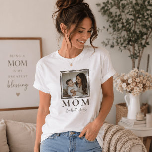 Modern Personalised Mum Photo T-Shirt Gift