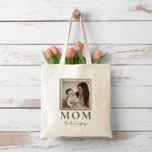 Modern Personalised Mum Photo Tote Bag Gift