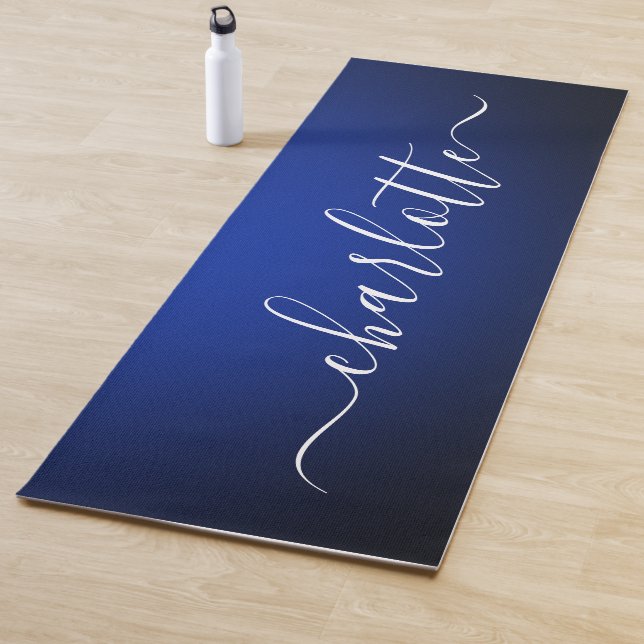 Modern Personalised Name Chic Calligraphy Yoga Mat (In Situ)
