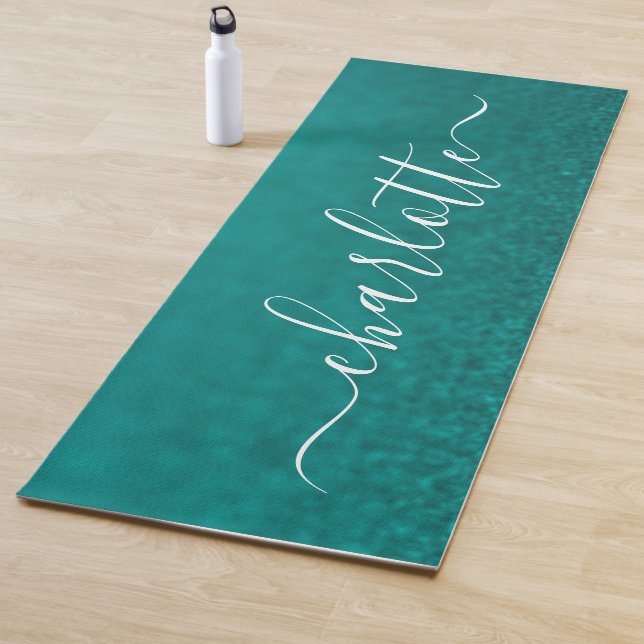 Modern Personalised Name Chic Calligraphy Yoga Mat (In Situ)