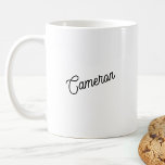 Modern Personalised Name Coffee Mug<br><div class="desc">Personalised custom name design in a modern font.</div>