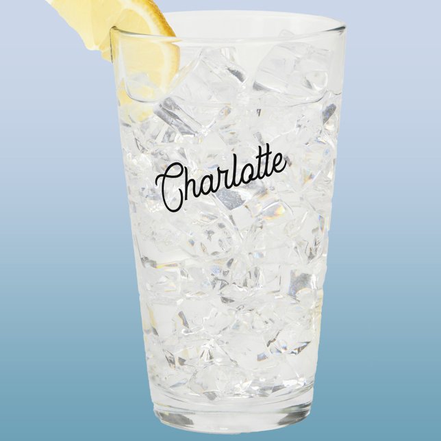Modern Personalised Name Glass (Personalized name glass tumbler)
