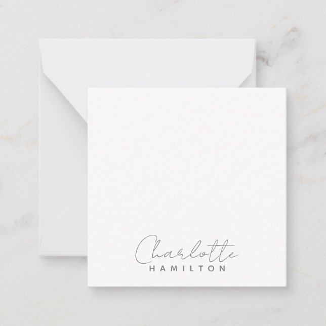 Modern Personalised Name Grey Tones Card (Front)