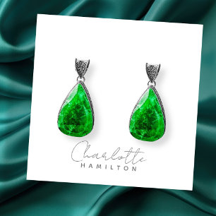 Modern Personalised Name Grey Tones Earring Card