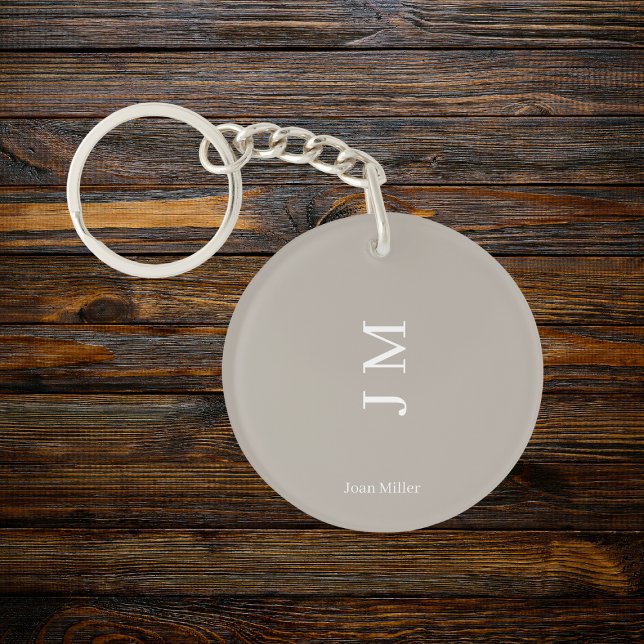 Modern Personalised Name & Initials Key Ring (Creator Uploaded)