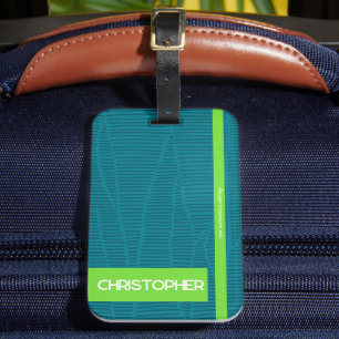 Modern Personalised Name Luggage Tag
