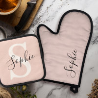Modern Personalised Name Monogram Pastel Pink