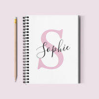 Modern Personalised Name Monogram Pink