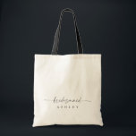 Modern Personalised Name Tote Bridesmaid Bag<br><div class="desc">This is a modern minimal personalised bridesmaid tote bag. Edit most wording and all colours to make this minimal bridesmaid gift fit your event needs and personal style. Just select "edit using design tool" on toolbar :)</div>