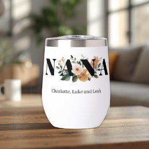 Modern Personalised Nana Floral Gift