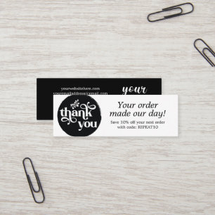 Modern Personalised Order Circle Thank You Card