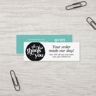 Modern Personalised Order Circle Thank You Card