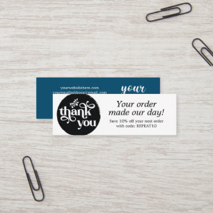 Modern  Personalised Order Circle Thank You Card