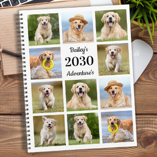 Modern Personalised Pet Dog Photo Collage 2024 Planner