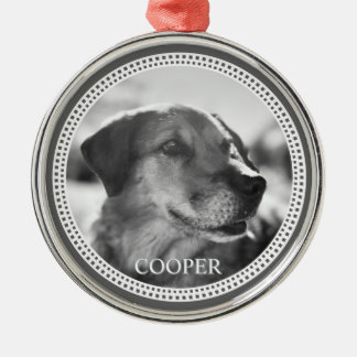 Modern Personalised Pet Metal Ornament