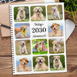 Modern Personalised Pet Puppy Dog 11 Photo Yearly Planner<br><div class="desc">Custom pet photo collage calendar planner for your best friend. Keep all your dogs appointments, whether its veterinary visits, puppy play dates, dog grooming, or training all organised, every pet deserves a personalised pet photo planner ! Our dog photo planner has 11 photos to personalise, name and text. Design is...</div>