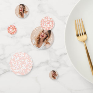 Modern Personalised Photo 16th Birthday Floral Confetti