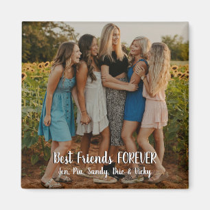 Modern Personalised Photo Best Friends Forever Magnet