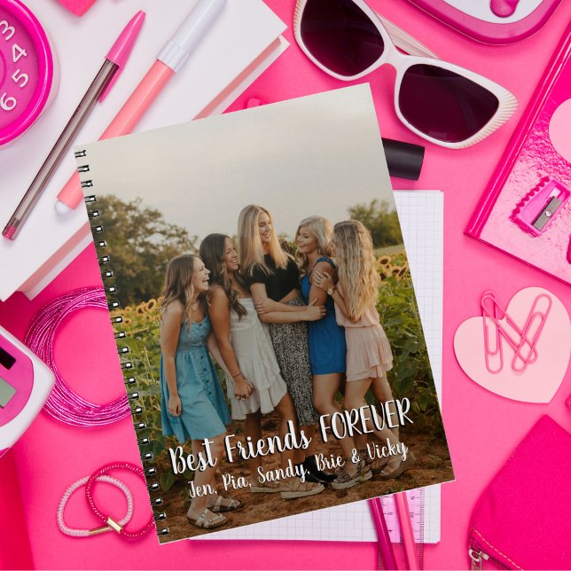 Modern Personalised Photo Best Friends Forever Notebook (Creator Uploaded)