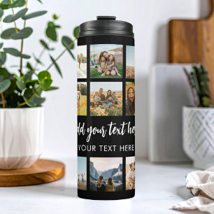 Modern Personalised Photo Collage Thermal Tumbler