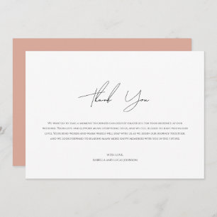 Modern Personalised Photo Flat Thank You Card