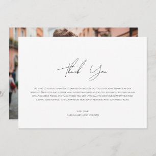 Modern Personalised Photo Flat Thank You Card