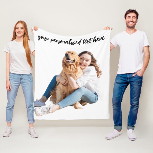 Modern Personalised Photo Fleece Blanket (In Situ)