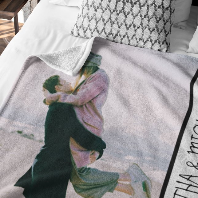 Modern Personalised Photo Fleece Blanket (Creator Uploaded)