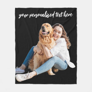 Modern Personalised Photo Fleece Blanket