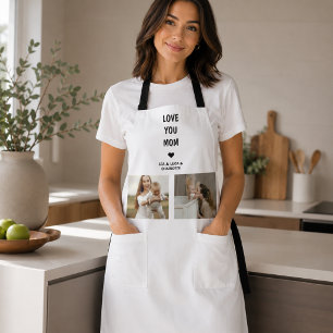Modern Personalised Photo Gift for Mum Apron