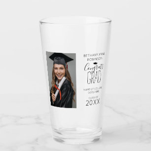 Modern Personalised Photo Graduation Glass
