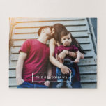 Modern Personalised Photo Jigsaw Puzzle<br><div class="desc">Personalise it with your wedding date,  family name,  or any text of your choice for a beautiful and unique photo gift.</div>
