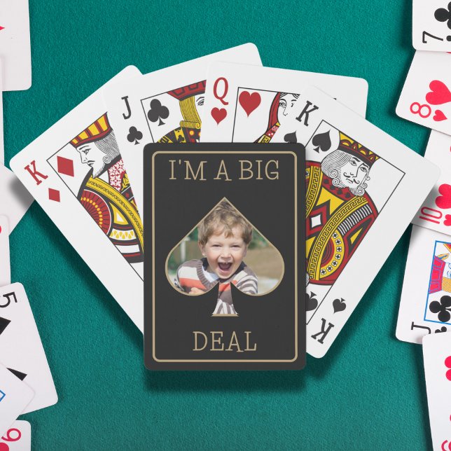 Modern Personalised Photo Keepsake I'm A Big Deal Playing Cards (Creator Uploaded)