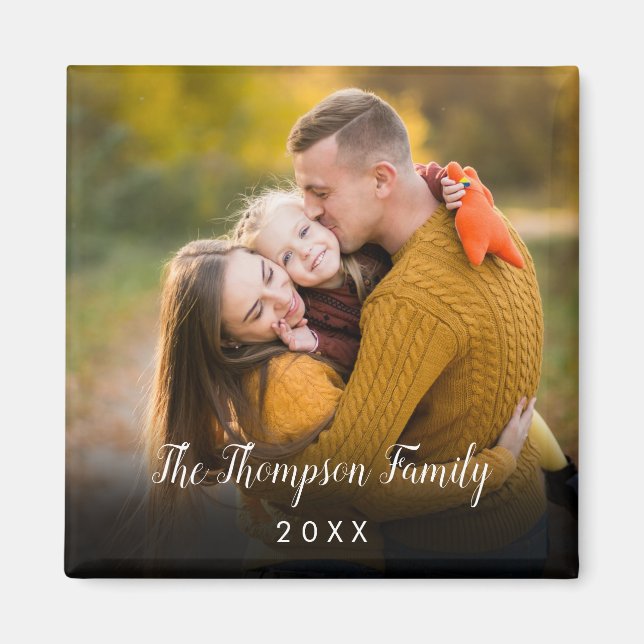 Modern Personalised Photo Magnet (Front)