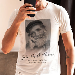 Modern Personalised Photo Memorial Tri-Blend Shirt