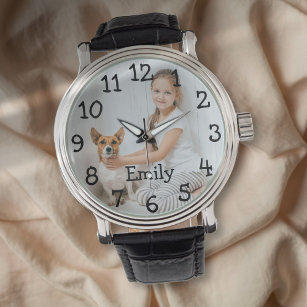 Modern Personalised Photo Name Watch