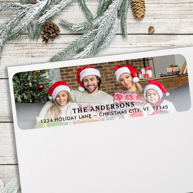 Modern Personalised Photo Return Address Label (Creator Uploaded)