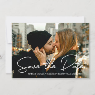 Modern Personalised Photo Save the date Wedding