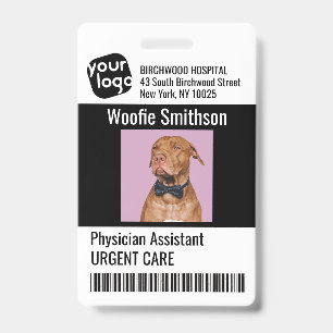    Modern Personalised Physician Assistant ID Card Badge