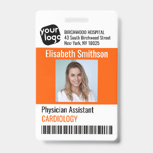 Modern Personalised Physician Assistant ID Card Badge