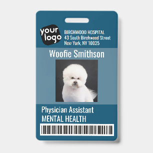    Modern Personalised Physician Assistant ID Card Badge