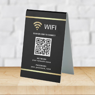Modern Personalised QR Code Wifi Network Password