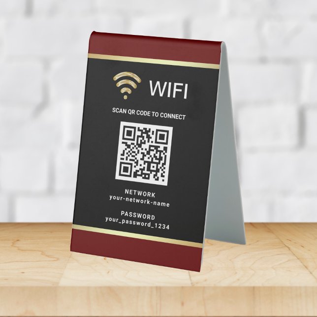 Modern Personalised QR Code Wifi Network Password (Creator Uploaded)