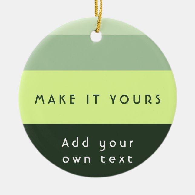 Modern Personalised Quote Print Ceramic Ornament (Front)