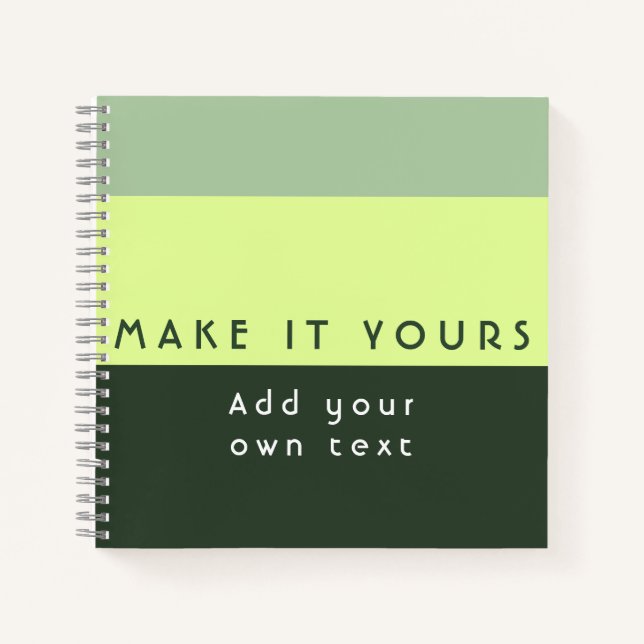 Modern Personalised Quote Print Notebook (Front)