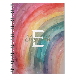 Modern Personalised Rainbow Photo Notebook